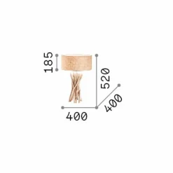 IDEAL LUX Tischlampen-Tischleuchte Driftwood Beige