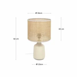 Tischlampen|DAHEIM Tischleuchte Erna Beige