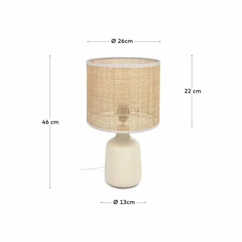 Tischlampen|DAHEIM Tischleuchte Erna Beige
