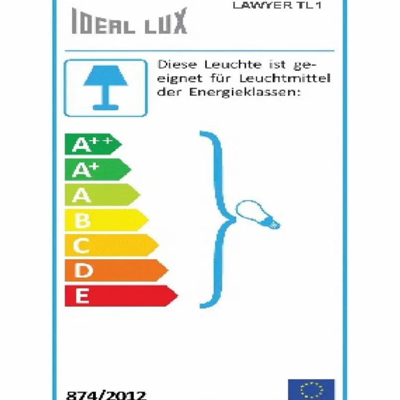 Tischlampen|IDEAL LUX Tischleuchte Lawyer TL1 Altmessing