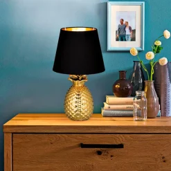 Tischlampen|Reality Leuchten Tischleuchte Pineapple Gold