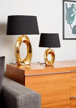 Tischlampen|Reality Leuchten Tischleuchte Taba Gold