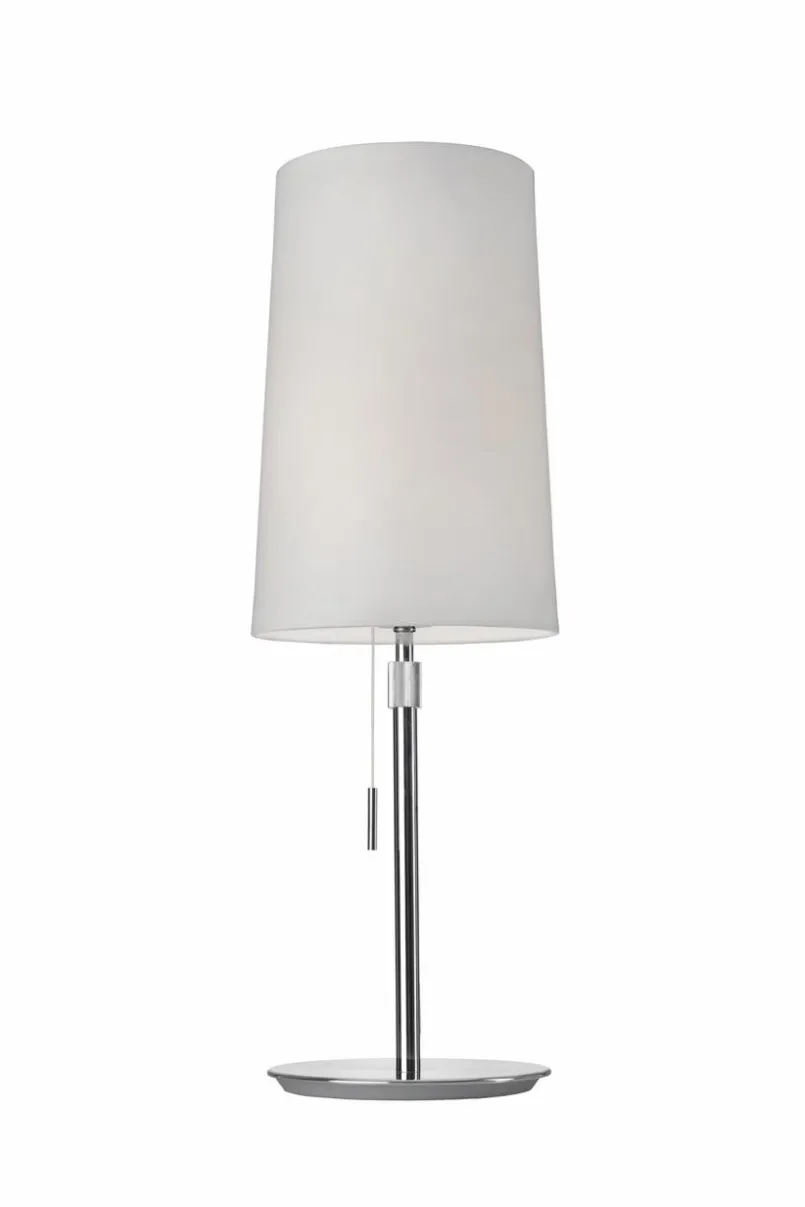 Tischlampen|Villeroy & Boch Tischleuchte Verona Weiß / Chrom