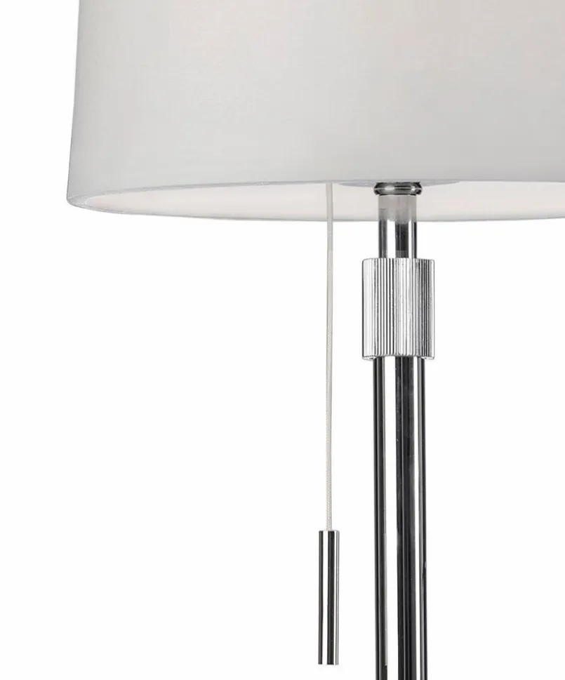 Tischlampen|Villeroy & Boch Tischleuchte Verona Weiß / Chrom