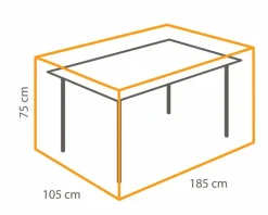 Schutzhüllen|Winza Outdoor Covers Tisch-Schutzhülle 105 x 75 x 185 cm Grau