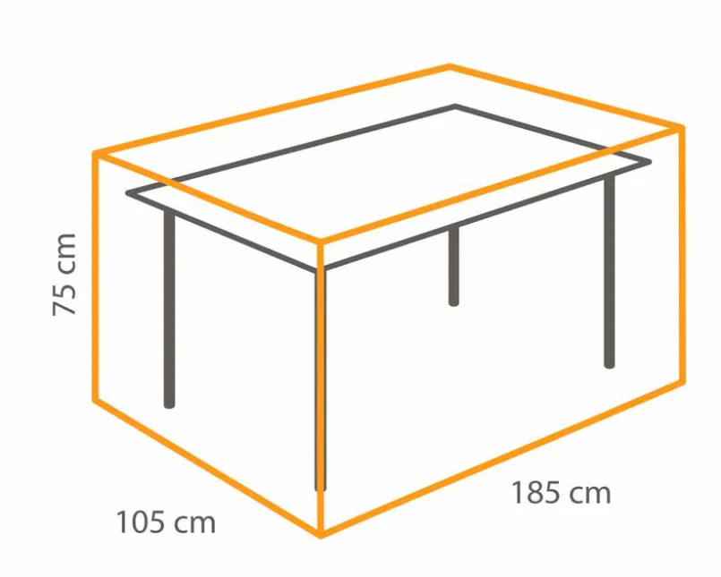 Schutzhüllen|Winza Outdoor Covers Tisch-Schutzhülle 105 x 75 x 185 cm Grau