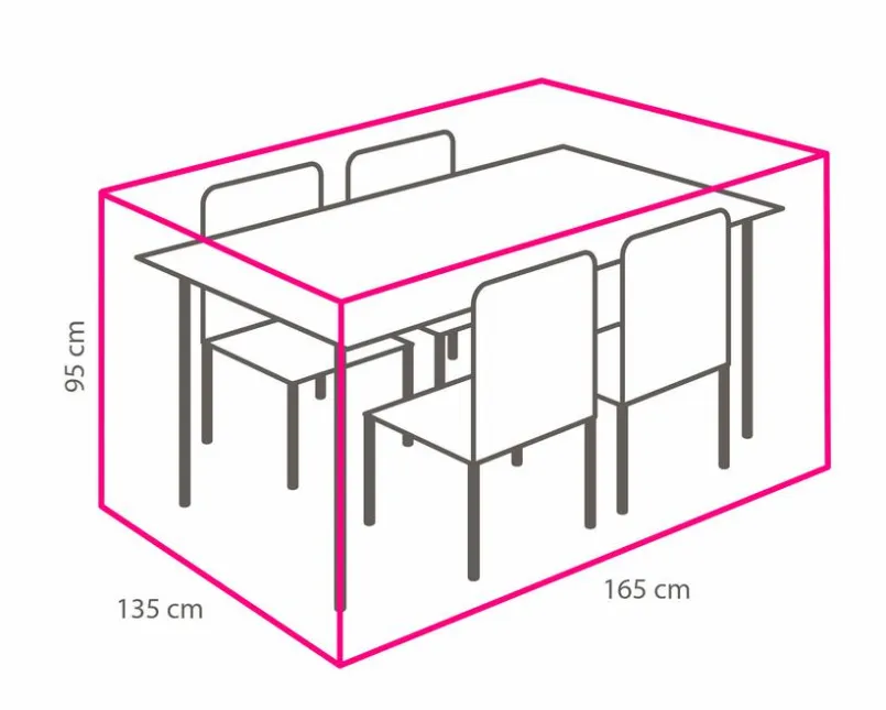 Schutzhüllen|Winza Outdoor Covers Tisch-Schutzhülle 135 x 95 x 165 cm Grau