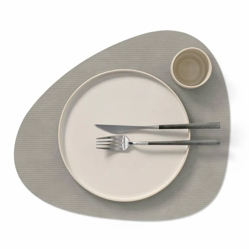 LINDDNA Tischwäsche|Tischwäsche-Tischset Curduroy L Curve Light Grey