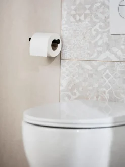 Badzubehör|WENKO Toilettenpapierhalter Porto Schwarz