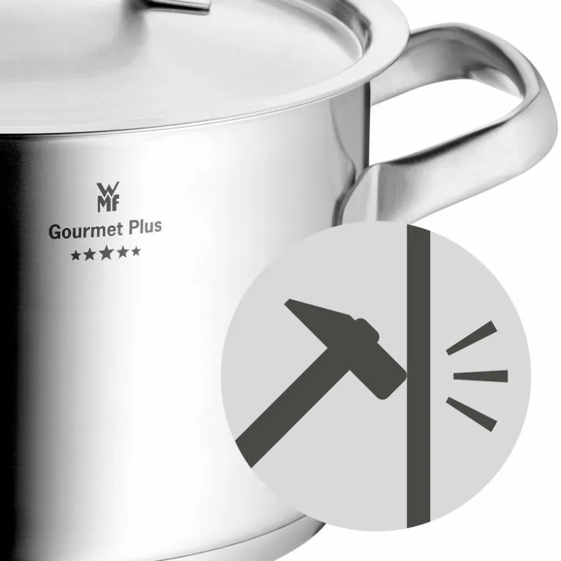 WMF Töpfe-Topfset Gourmet Plus 5tlg. Silber