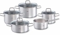 Töpfe|Fissler Topfset Viseo 5tlg. Silber
