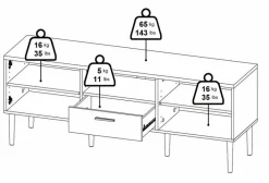 Tvilum Kommoden|Wohnwände & Tv-Lowboards-TV-Lowboard Media Eiche