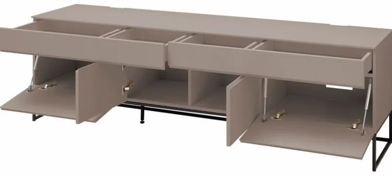 Wohnconcept Kommoden|Wohnwände & Tv-Lowboards-TV-Lowboard Saposa Basalt