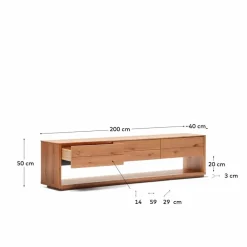 Kave Home Wohnwände & Tv-Lowboards|Kommoden-TV-Lowboard Alguema Eiche