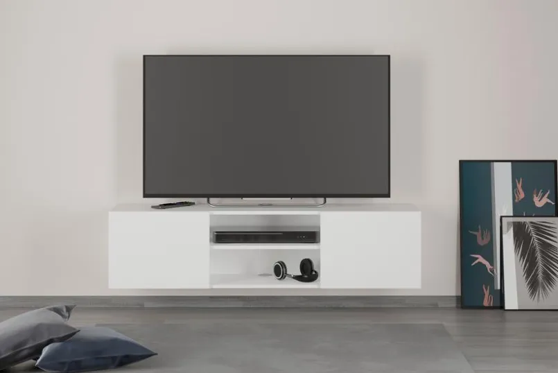 FMD Wohnwände & Tv-Lowboards-TV-Lowboard Brighton Weiß