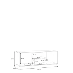 FORTE Wohnwände & Tv-Lowboards-TV-Lowboard Ganymede Salbei