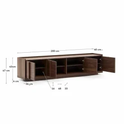 Kommoden|Kommoden|Kave Home TV-Lowboard Onix Walnuss
