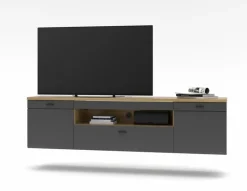 Wohnconcept Wohnwände & Tv-Lowboards-TV-Lowboard Paola Graphit