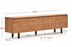Kave Home Wohnwände & Tv-Lowboards|Kommoden-TV-Lowboard Uxue Akazie