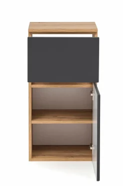 Badschränke|Held-Möbel Unterschrank Malmö Eiche / Graphit