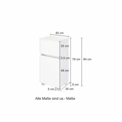 Badschränke|Held-Möbel Unterschrank Malmö Eiche / Graphit
