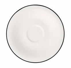 Geschirr|Villeroy & Boch Untertasse Black Lines Ø 16,7 cm Weiß