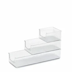 Badzubehör| Utensilien-Organizer Set 3-teilig Transparent