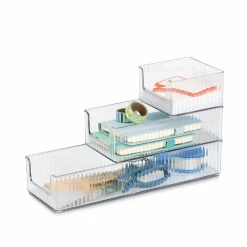 Badzubehör| Utensilien-Organizer Set 3-teilig Transparent