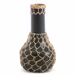 Vasen|Vasen| Vase Bamboo 28 cm Schwarz