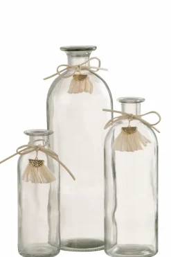 DAHEIM Vasen|Vasen-Vase Flasche 26,5 cm Transparent