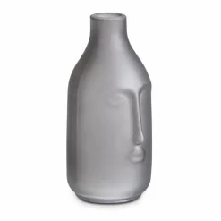 Vasen|Vasen-Vase Gesicht 13 cm Grau