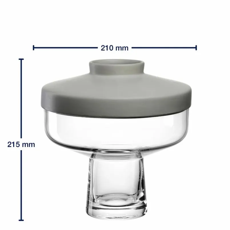 Leonardo Vasen|Vasen-Vase Riva 21,5 cm Grau