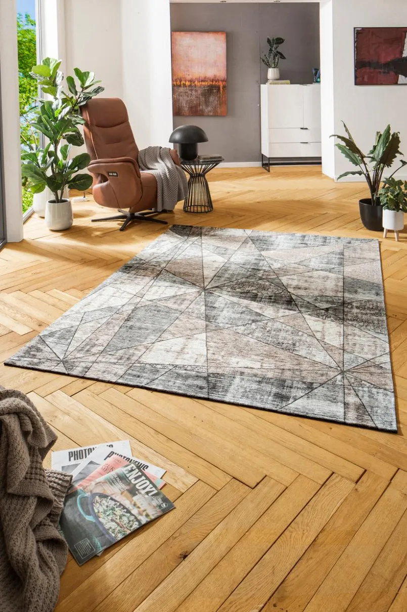 Vintage Teppiche| Vintage Teppich Triangolo 170 x 240 cm Taupe