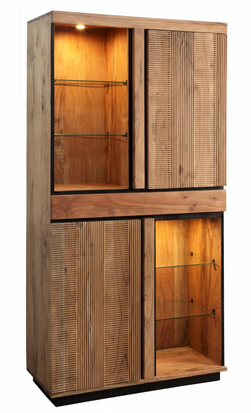 WOLFMÖBEL Vitrinen-Vitrine Paris Stone