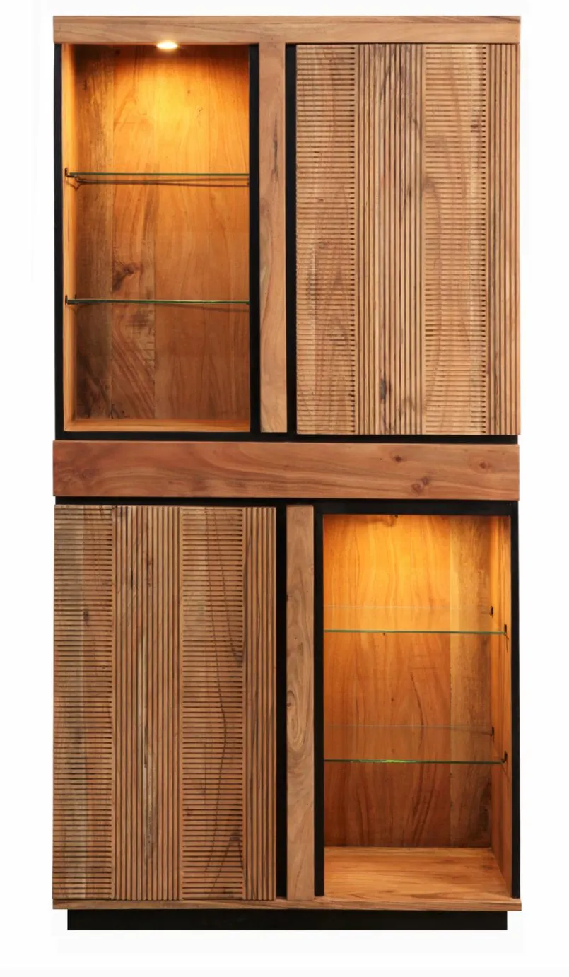 WOLFMÖBEL Vitrinen-Vitrine Paris Stone