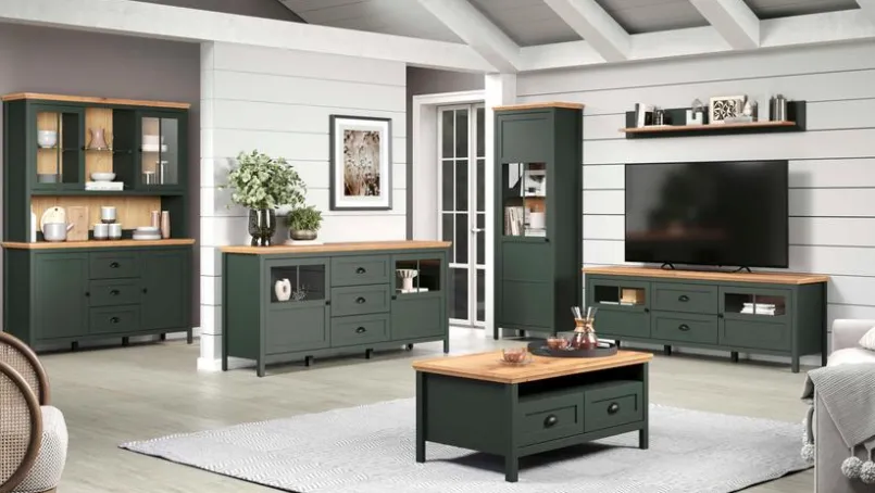trendteam Vitrinen-Vitrine Stanton Tannengrün
