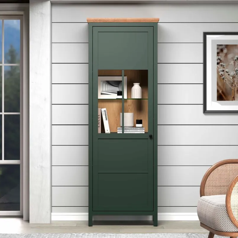 trendteam Vitrinen-Vitrine Stanton Tannengrün