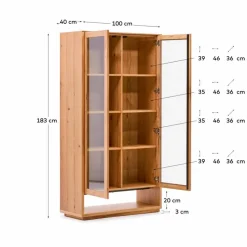 Kave Home Vitrinen|Vitrinen-Vitrine Alguema Eiche