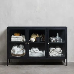Vitrinen|Kommoden| Vitrine Carmel Schwarz