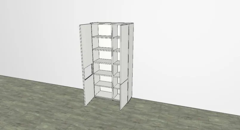 Musterring Vitrinen|Vitrinen-Vitrine Kara-Frame Weiß