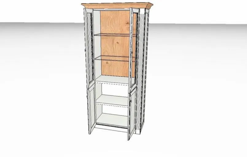 Wehrsdorfer Vitrinen-Vitrine Maisonette Weiß