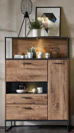 Vitrinen|Wohnconcept Vitrine Manhattan Eiche