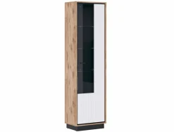 Vitrinen|Vitrinen|Wójcik Vitrine Mestre Eiche / Weiß