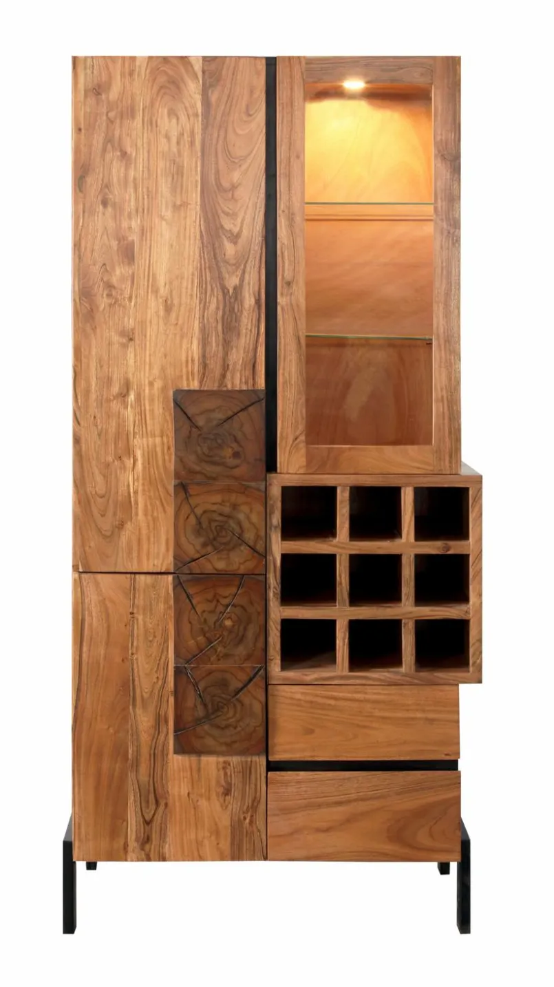 Vitrinen|Vitrinen|WOLFMÖBEL Vitrine Root 1507 Akazie