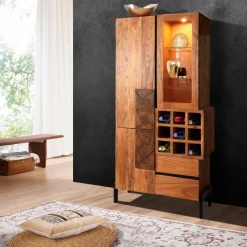 Vitrinen|Vitrinen|WOLFMÖBEL Vitrine Root 1507 Akazie