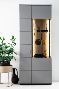 MCA Vitrinen|Vitrinen-Vitrine Sevilla Grau
