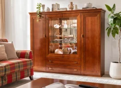 Vitrinen|Wehrsdorfer Vitrinenschrank Kent Cognac