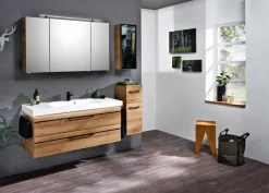 Badschränke|Pelipal Vitrinen-Wandschrank Universelle/Balto Riviera Eiche