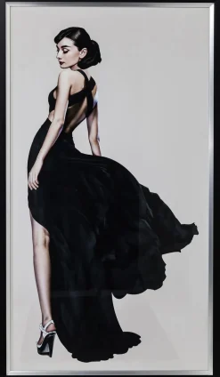 KARE DESIGN Bilder Nach Themen|Bilder Mit Rahmen-Wandbild 108 x 172 cm 64656 Diva Schwarz / Weiß