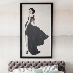 KARE DESIGN Bilder Nach Themen|Bilder Mit Rahmen-Wandbild 108 x 172 cm 64656 Diva Schwarz / Weiß